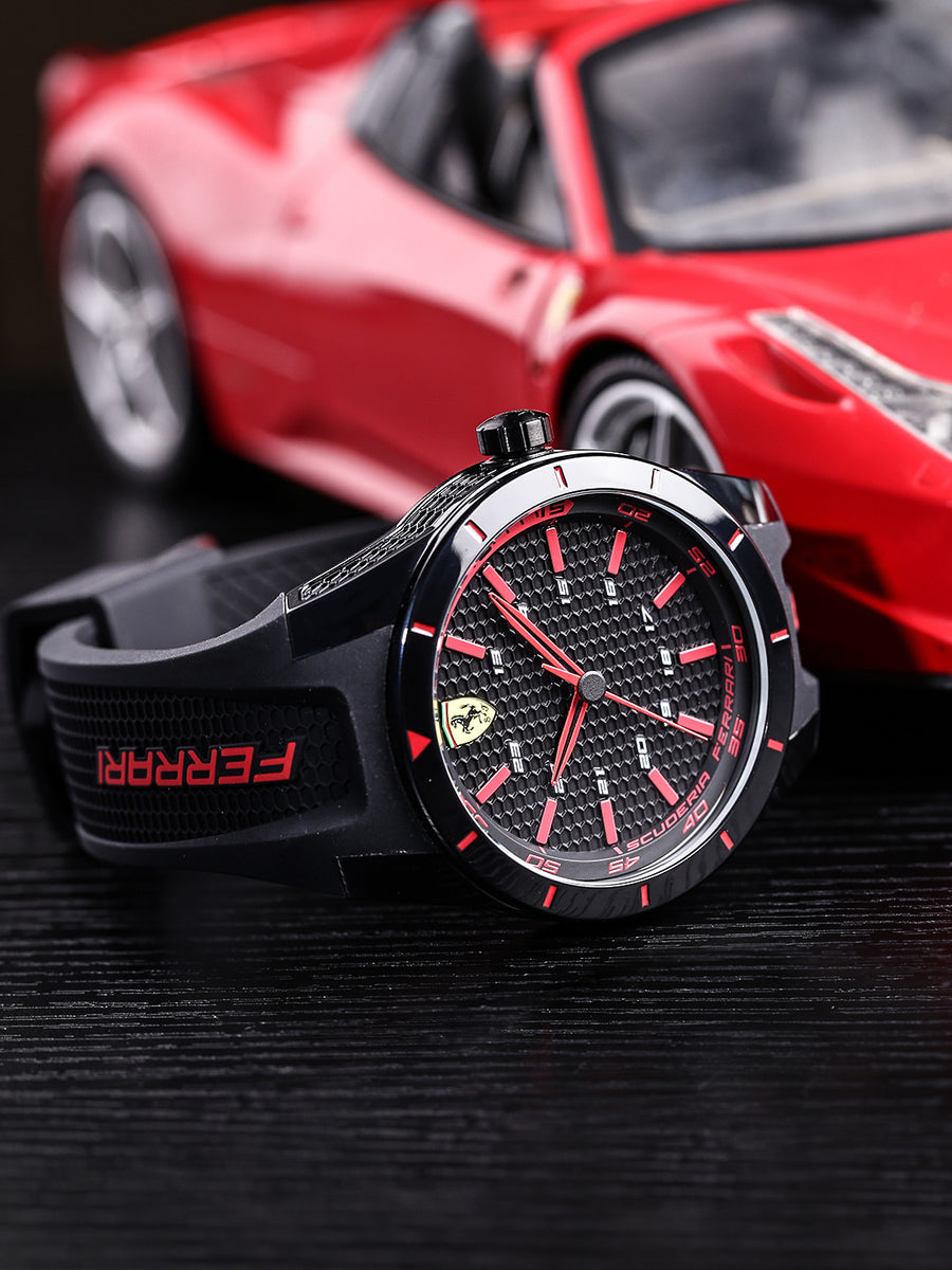 Ferrari watch red and black hotsell