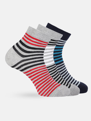 Men Set of 3 Striped Socks