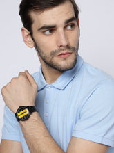 Load image into Gallery viewer, Men Black &amp; Yellow Analogue Watch 160905_OR11